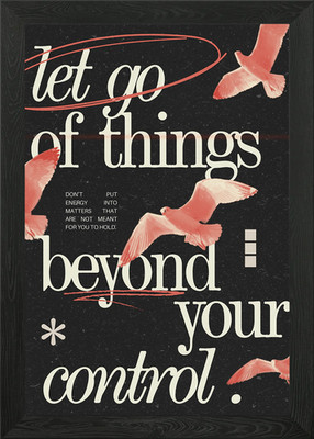 Let Go Beyond Your Control Framed Wall Art Poster Canvas Print Picture
