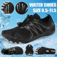 Men's Quick Dry Shoes Barefoot Sports Beach Rubber Aqua Sock Slip on Water Shoes