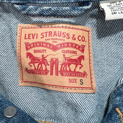 Levis Trucker Denim Jacket Type III Small Mens Blue Western Button Coat - Picture 2 of 7