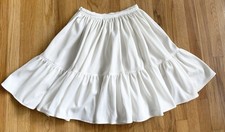 Vintage 70s Dropped Waist Circle Skirt Small/Medium Ruffled Knit Midi Skirt