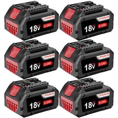 Pack 18V Battery For Bosch 18V 8.0AH Li-ion BAT609 BAT610G BAT618 GSR18V-LI