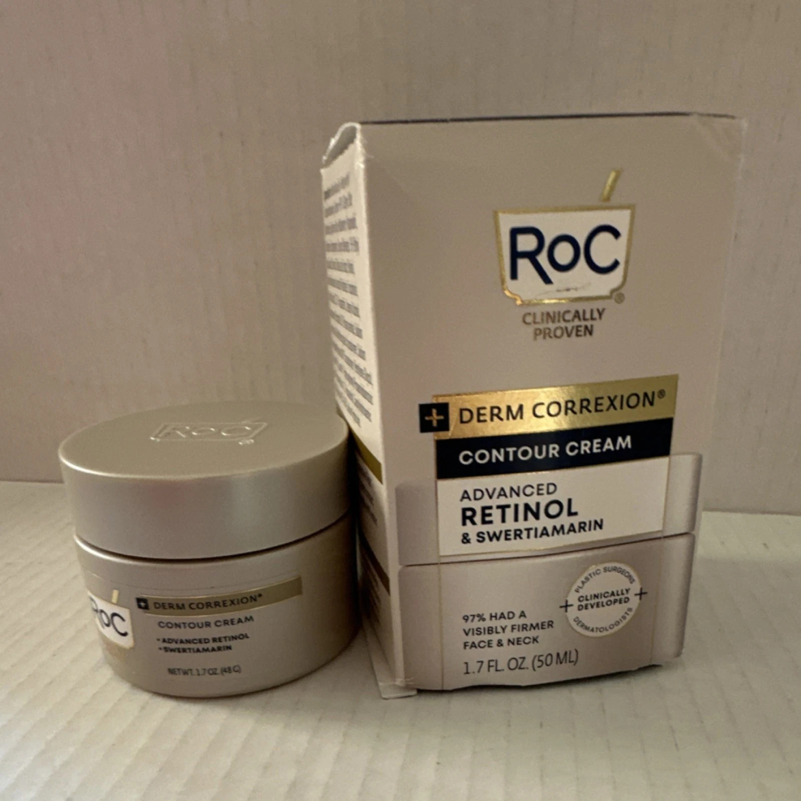 RoC DERM CORREXION Contour Cream Retinol Swertiamarin Hyaluronic Acid 1.7 fl oz