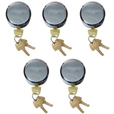 Trimax THPXL-Set of 5 Universal Hockey Puck Internal Shackle Door Lock Chrome