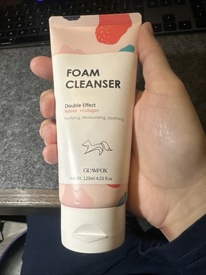 Glamfox Foam Cleanser Double Effect Retinol + Collagen   120 ml   From Korea