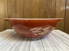 Vintage PYREX Mixing Bowl AUTUMN HARVEST WHEAT RUST CINDERELLA 444 4QT 10.5"