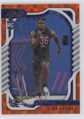 2022 Panini Absolute Rookies Orange Mosaic /199 David Ojabo #155 Rookie RC 3c7