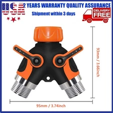 Giraffe Tools Garden Hose Splitter 2 Way Heavy Duty, 3/4" GHT Y Connector Metal