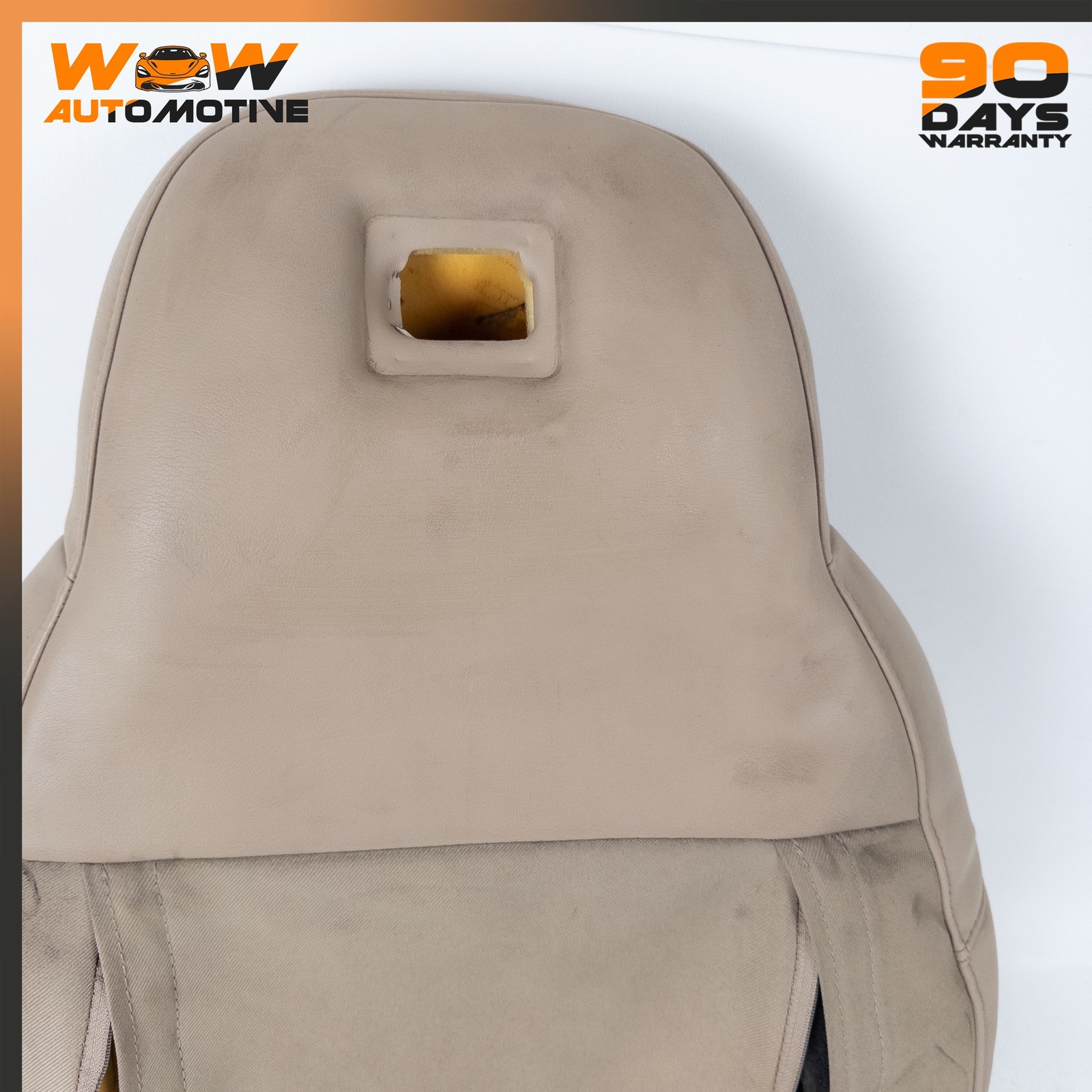 07-10 CHEVROLET CORVETTE C6 FRONT RIGHT TOP UPPER SEAT CUSHION LEATHER BEIGE OEM