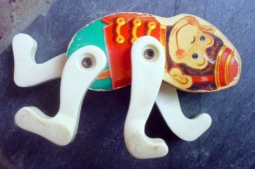 Vintage 1960s Fisher Price #900 Circus Amusement Monkey Figure Wood Plastic - Picture 9 of 11