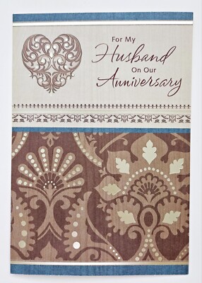 For My Husband On Our Anniversary / Hallmark Greeting Card (incl ...