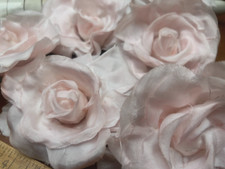 vintage millinery 1960s flower silk roses pink 5" made in USA