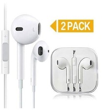 2-Pack Premium Earphones/Earbuds/Headphones with Stereo Mic & Remote Control