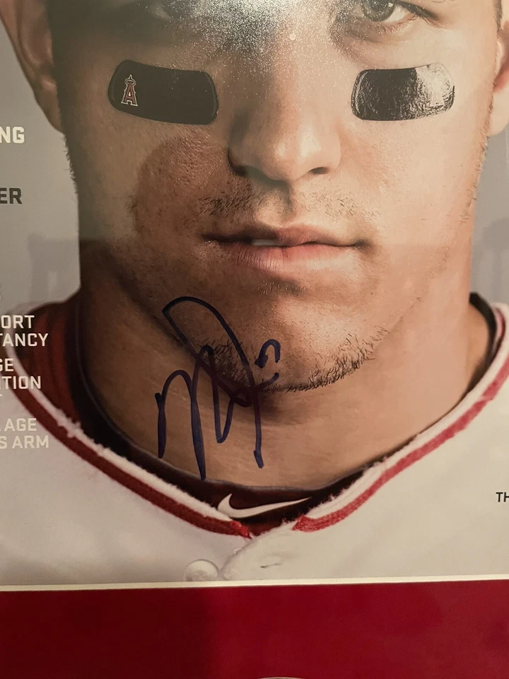 Mike Trout Los Angeles Angels Custom Framed 11x14 JSA Suede Matte - Image 2 of 4