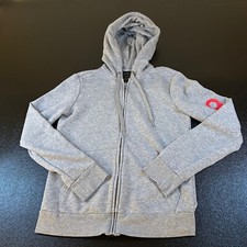 Adidas Full Zip Hoodie Sweatshirt Activewear Athleisure Gray Womens Small