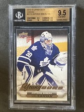 2015-16 Upper Deck Canvas Young Guns Antoine Bibeau RC All Subs Gem BGS 9.5
