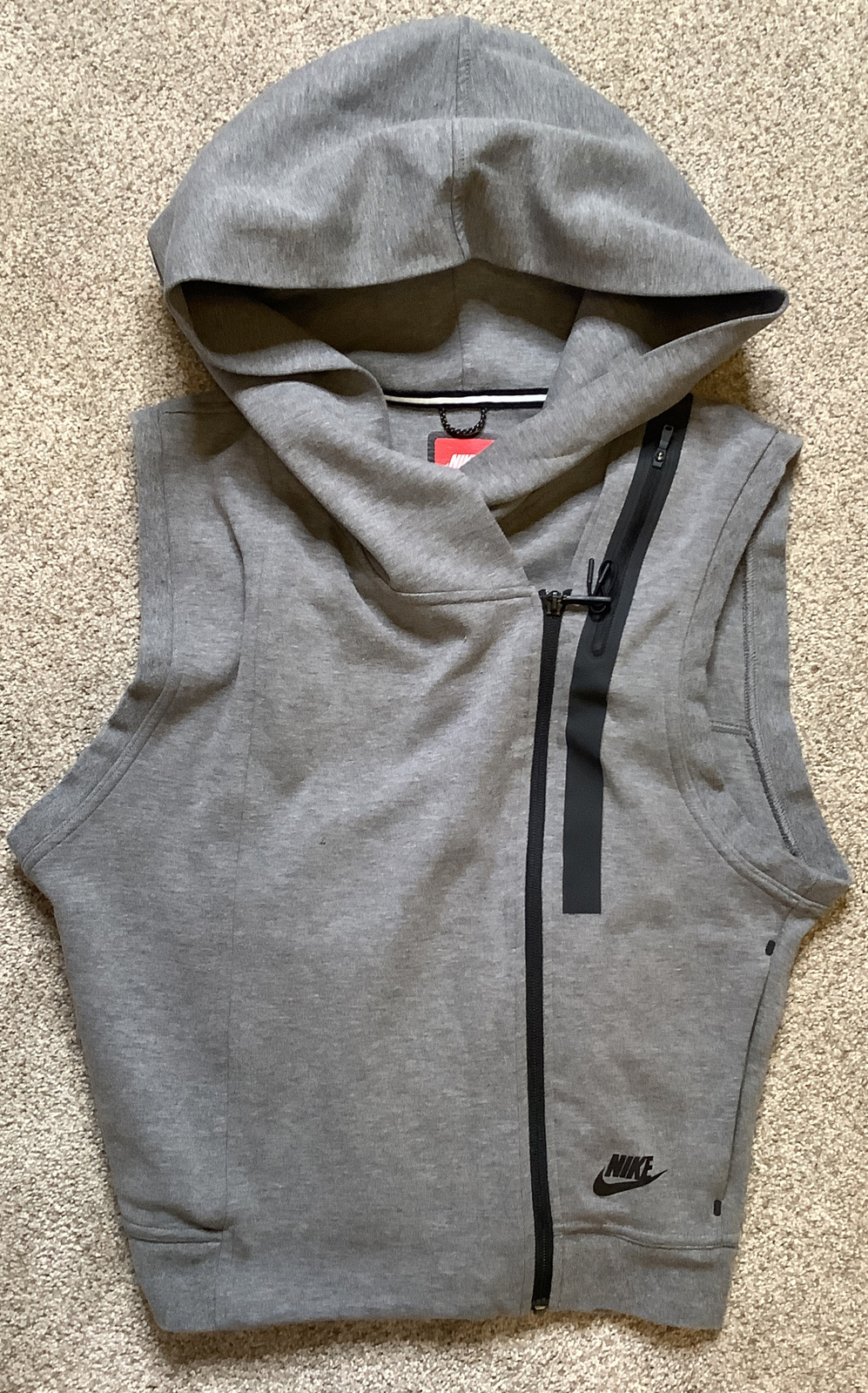 Nike Hoodie Grey Size Small Sleeveless 