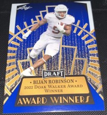 2023 Leaf Draft Award Winners RC Blue Bijan Robinson #12 Texas NFL Football 