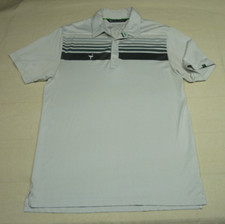 Men's TRAVIS MATHEW Chive Golf Short Sleeve Polo Shirt Sz LARGE Gray Pima Cotton