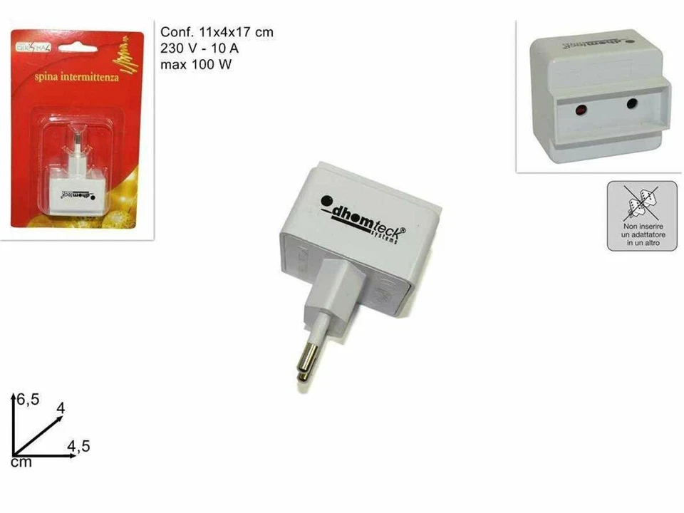 TOYSGIOCATTOLI PRESA A INTERMITTENZA PER LUCI DI NATALE USO INTERNO MAX 100 W