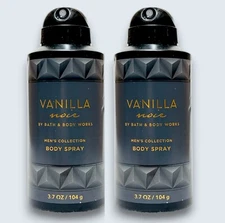 2 Bath & Body Works VANILLA NOIR Body Spray Mist Perfume 3.7 oz