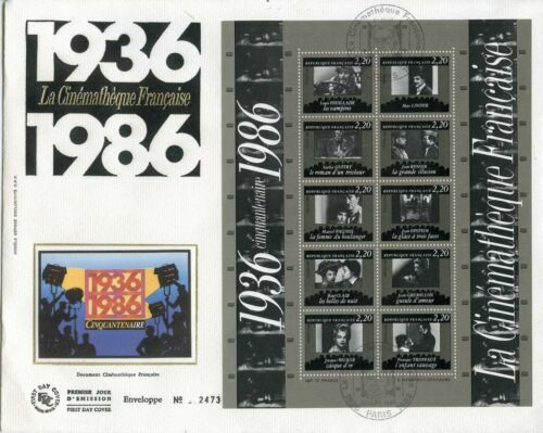 Timbre France 1986 Bloc feuillet N° 9 neuf** Cinematheque Française