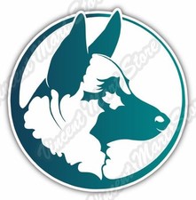 German Shepherd Dog Pet Car Bumper Vinyl Sticker Decal 4.6"X4.6"