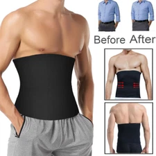 Mens Tummy Tuck Belt Body Shaper No Show Control Slimming Trimmer Waist Trainer