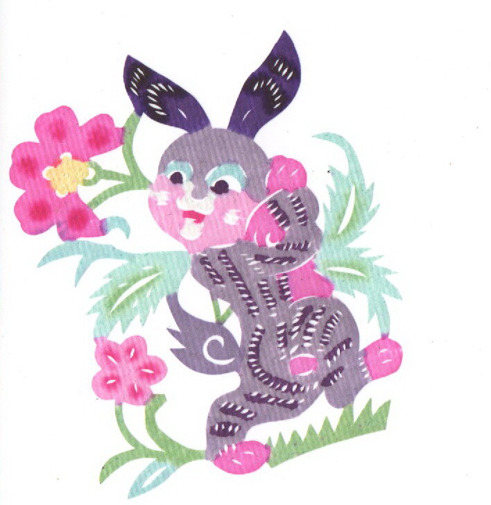 Paper Cuts Rabbit Set XA 10 small Colorful Single pieces 1