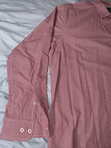 Tommy Hilfiger Classic Fit Red Gingham Button Down Long Sleeve Shirt Mens XXL - Picture 2 of 22