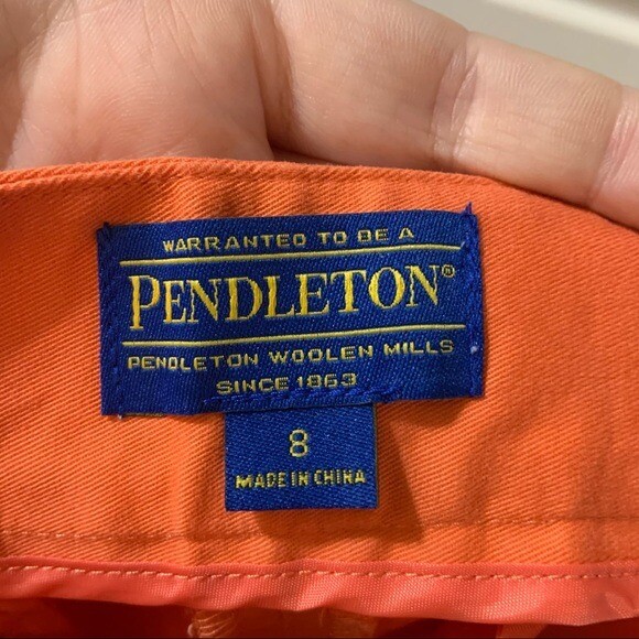 Pendleton Orange Side Zip Cropped Ankle Pants siz… - image 2