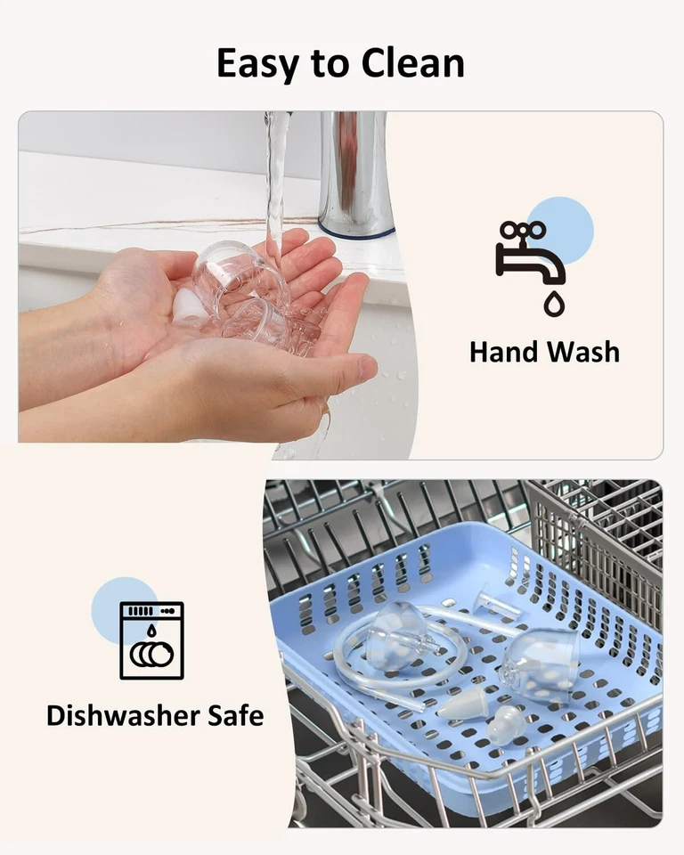 Aspirador nasal para bebé HEYVALUE, lechón de nariz de grado hospitalario con 9 niveles S Foto 4 de 4