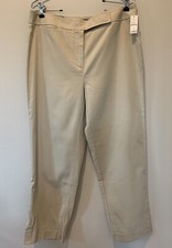 NWT 69 TALBOTS ESTABLISHED 1947 WOMEN DRESS PANTS BEIGE Khaki STRETCH SIZE 8