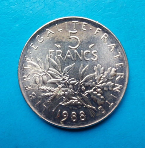 5 francs semeuse 1988 ANNEE RARE !! cote spl 15€ - Bild 1 von 2