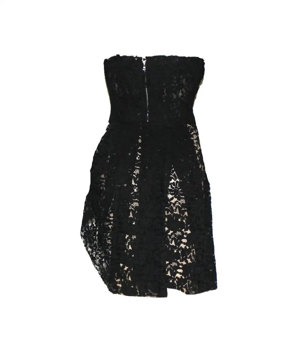 DOLCE & GABBANA Women Strapless Mini Dress 44 8 Black