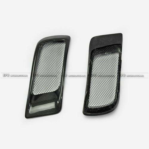 New 2Pcs R-Style Front Bumper Air Duct Vents For Mitsubishi EVO 10 Carbon Fiber - Picture 10 of 11