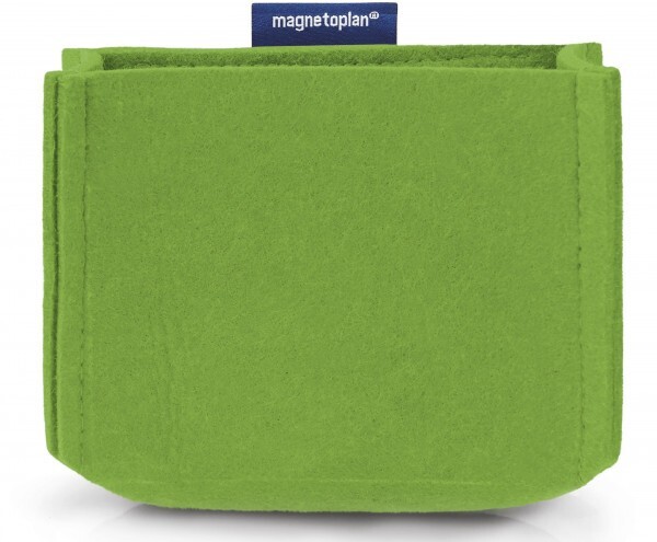 Magnetoplan Tray Pencil Cup, Green, Medium, 100mm Height, 130mm Width, 60mm Leng
