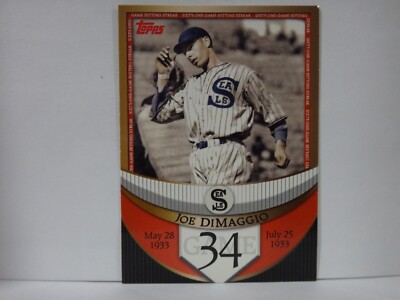2007 Topps The Streak Before the Streak Joe DiMaggio #JDSF34 HOF