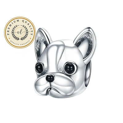 French Bulldog Charm For Bracelet, Dog Charm, Animal Charm,Sterling Silver Charm