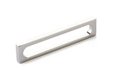 Schaub 10033-PN Cafe Pull, Modern Oval Slot, Polish Nickel, 5" C-C