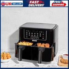 Haden 9L Dual Air Fryer 12 Auto-Cook Functions, 2600W,  Dishwasher-Safe Baskets