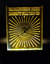 Vintage 1960s/1966 Gablinger's Beer Lighted Color Changing Motion Clock Sign