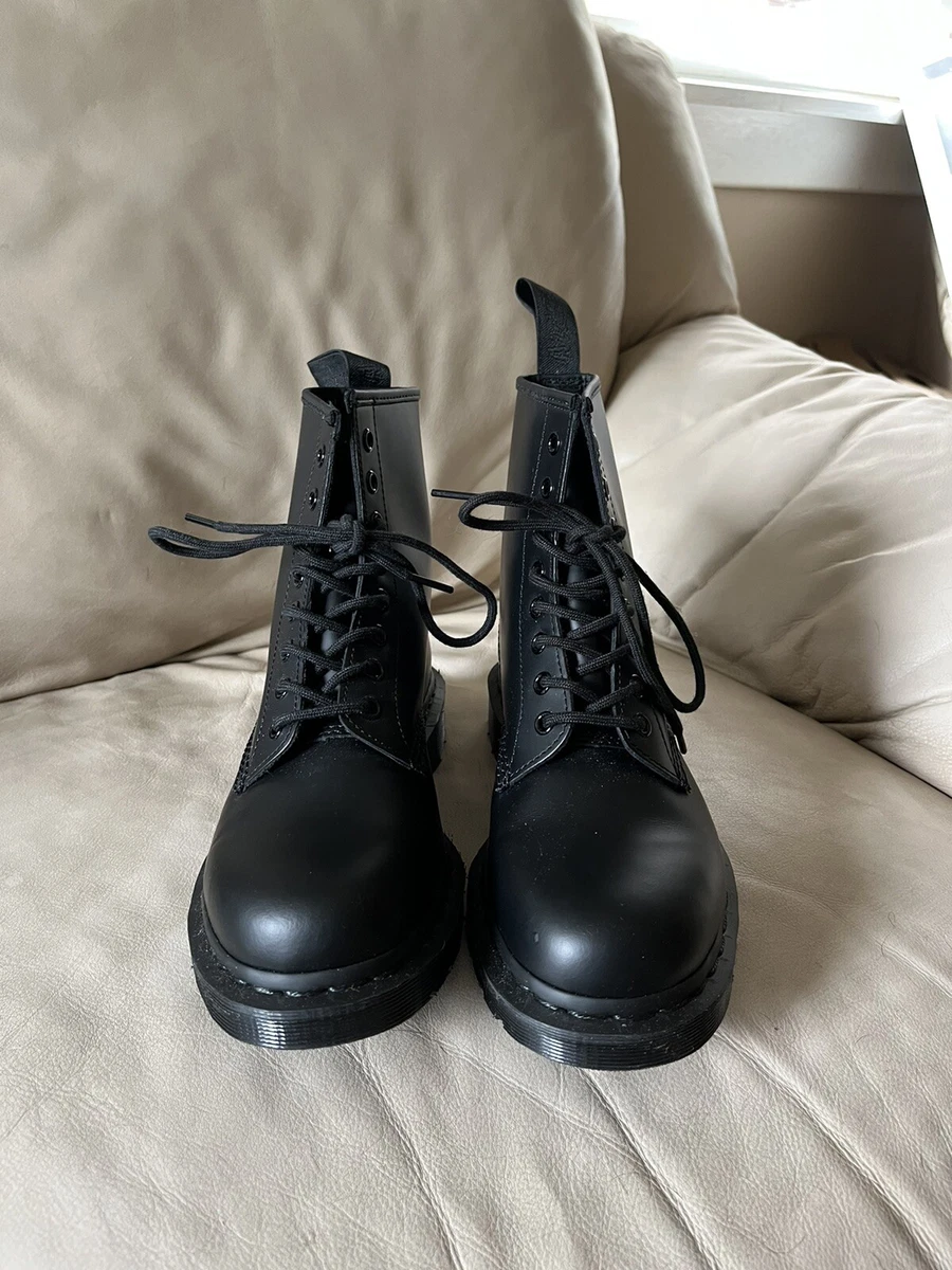 Dr Martens 1460 Mono Smooth Leather Boots Women s US 9 Men s 8 Black 14353001