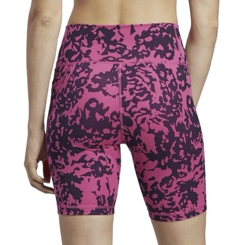NWT adidas Optime Stash Pocket Pink/Black Floral Training Bike Shorts Sz XS - Picture 2 of 16