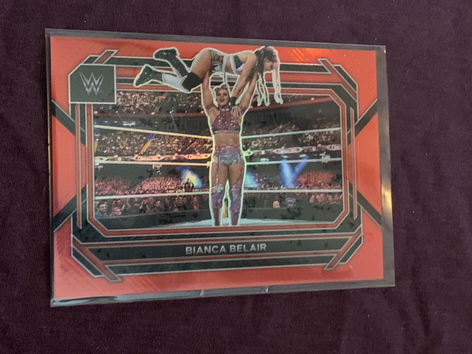 2023 Panini Prizm WWE Red Prizm #28 Bianca Belair 250/299