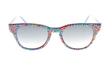 Rare Vintage 90's KEN DONE Periwinkle Blue Sealife Themed Sunglasses 9536