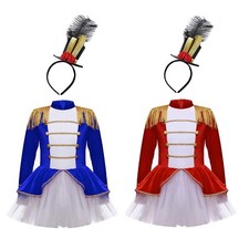 Kids Girls Circus Ringmaster Costume Tassels Leotards Halloween Lion Tamer Dress