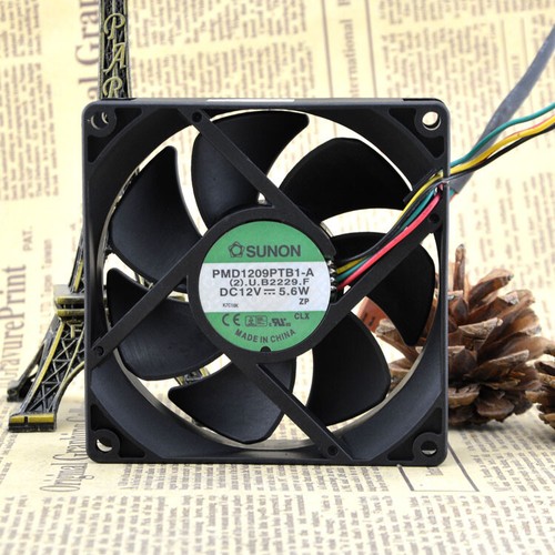 SUNON PMD1209PTB1-A 9025 12V 5.6W 9cm 4-pin PWM Temperature Control Fan - Picture 1 of 6