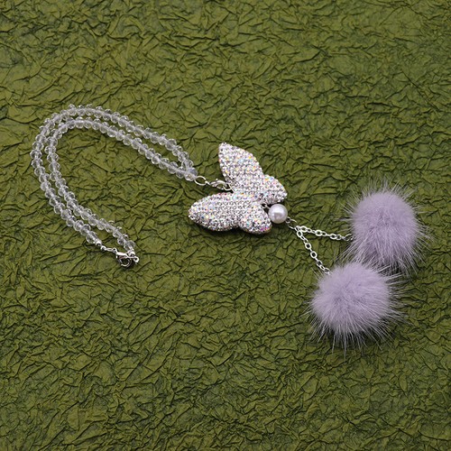 Crystal Car Rearview Mirror Hanging Ornament Butterfly Bling Pendant Interior - Picture 23 of 29