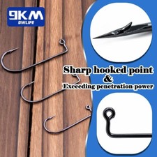 50~200Pcs Jig Hooks 90 Degree Aberdeen Heavy Wire Round Bend DIY Jig Head Tackle — image 8
