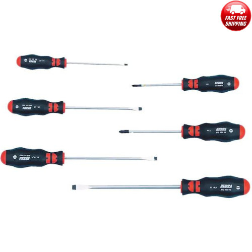 Würth® Zebra 6 Piece Slotted & Phillips Screwdriver Set 061392326